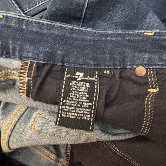 7 For All Mankind Jeans Womens 28 B(air) Ankle Skinny Dark Wash Blue Denim Logo - Picture 8 of 9